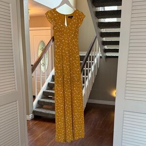 Lulu's Yellow Floral Maxi Dress